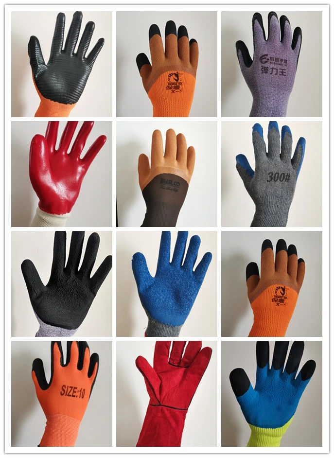 PVC Dots Coated Gloves Antiskid Wear Resistant Antistatic Gloves