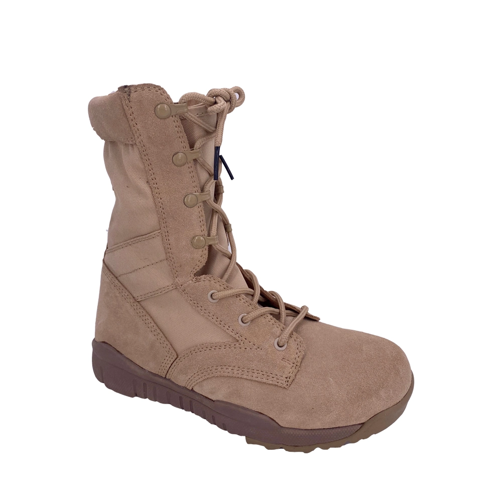 Desert Tactic High Shoes Boots Beige Hiking Outdoor Safety Shoes for Men