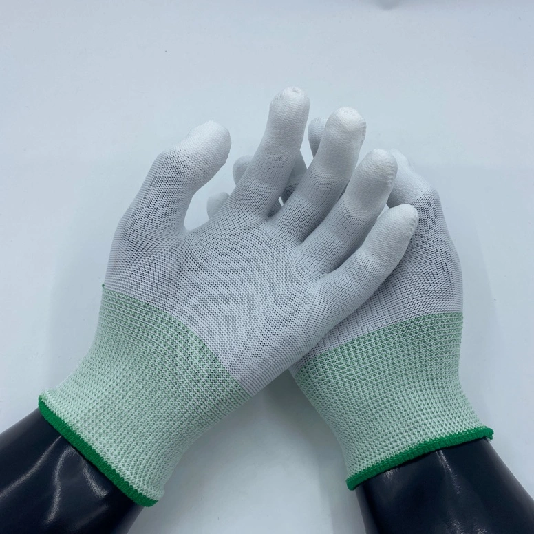 Wholesale Cheap Anti Static Finger Dipping PU Coated Work Hand Gloves Safety Working Gloves