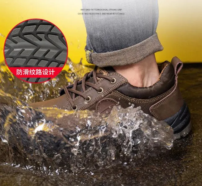 Outdoor Snow Boot Thick Plush PU Warm Waterproof Safety Shoes
