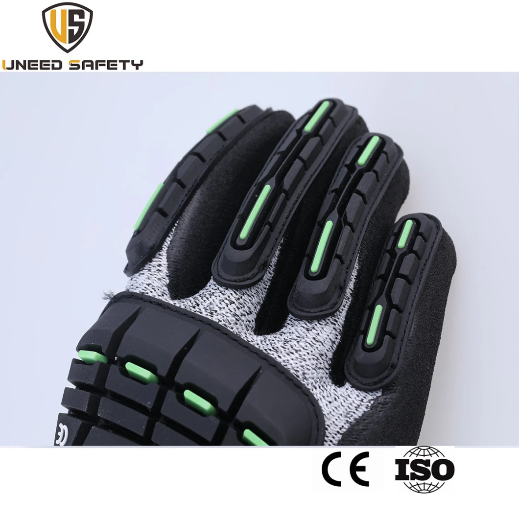 China Mechanic Impact Anti-Impact TPR Hppe Foam Nitrile Coated Safety Work Gloves