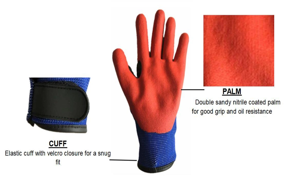 13G Cut and TPR Impact Resistant Hand Protection Labor Work Safety Gloves