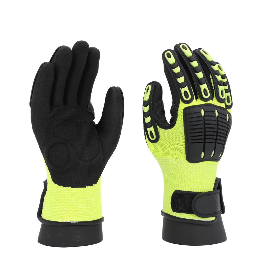 TPR Protection Anti Cut Level 5 Safety Gloves Anti Vibration Heavy Duty Work Impact Gloves