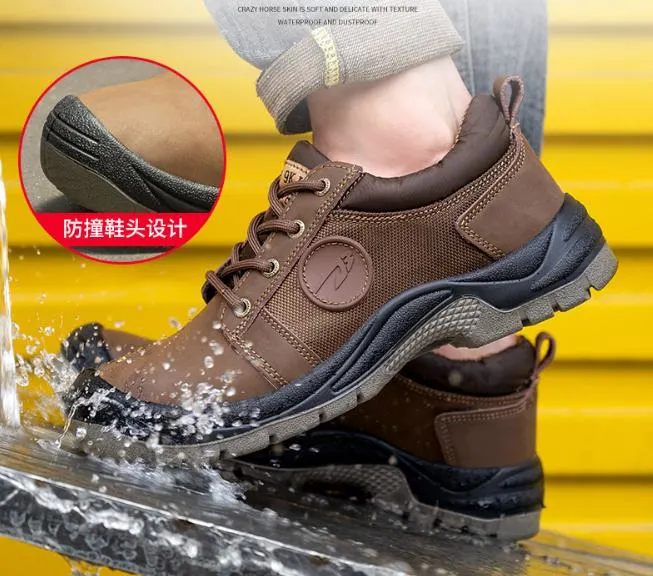 Outdoor Snow Boot Thick Plush PU Warm Waterproof Safety Shoes