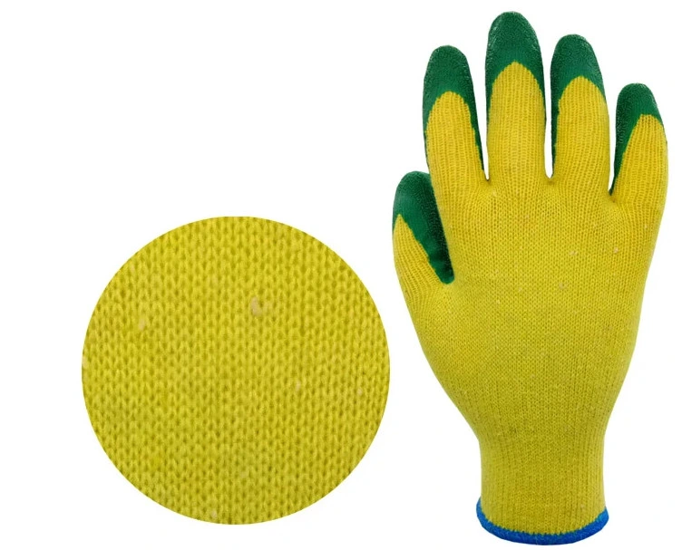 Latex Foam Coated Finger Reinforced Polyester Labor Safety Working Gloves