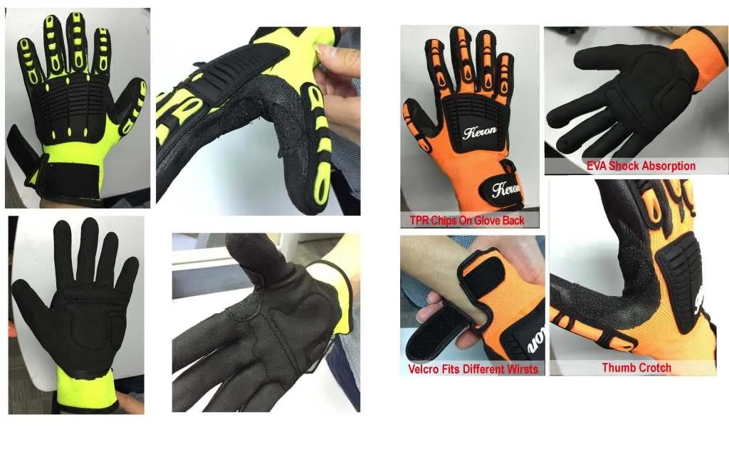 Nmsafety Cut Resistant TPR Anti Impact Hand Protection Mine Work Glove