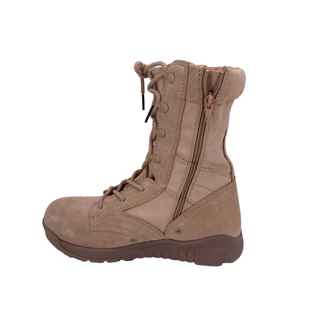 Desert Tactic High Shoes Boots Beige Hiking Outdoor Safety Shoes for Men