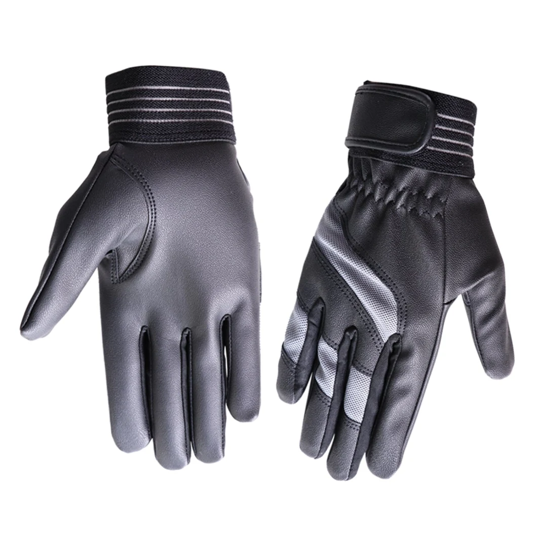 Lightweight PU Leather Grip Mechanic Gloves Wind-Proof Washable Garden Yard Work Multi-Purpose Safety Working