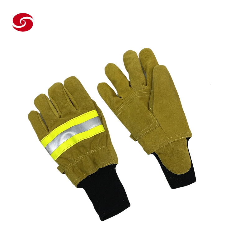 Military Flame Retardant Gloves/Firefighting Firefighter Fireman Gloves/Emergency Fire Rescue Safety Gloves/Protection Gloves/ Cut Resistant Gloves/Duty Gloves