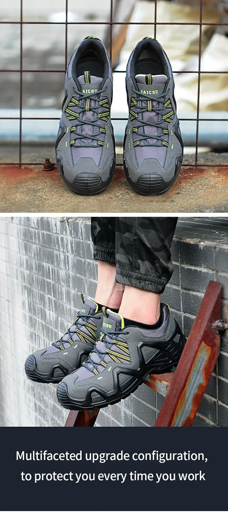 Top Selling High Quality Desma PU Injection Outdoor Hiking Shoes and Safety Shoes