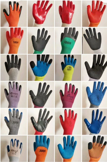 PVC Dots Coated Gloves Antiskid Wear Resistant Antistatic Gloves