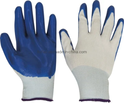 White Shell Anti-Static Hand Safe Palm Coating Nitrile Gloves
