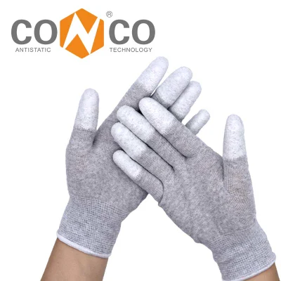 Competitive Price Anti Dust Wear Resistant ESD Antistatic PU Coated Gloves