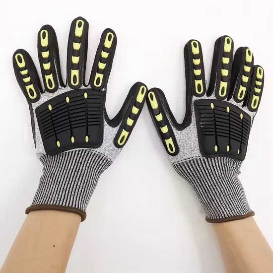 Wear Resistant Leather Touch Screen Multi-Purpose Impact Mechanic Safety Working Gloves Garden Driving Shock Proof