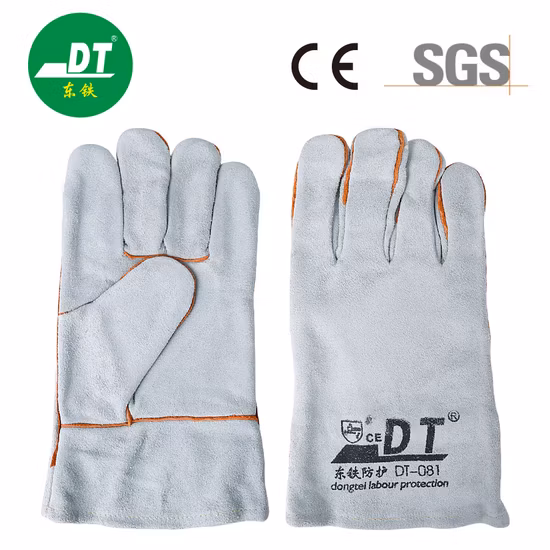 High Durable Firefighter Wear Resistant Cow Leather Fireproof Safety Work Gloves