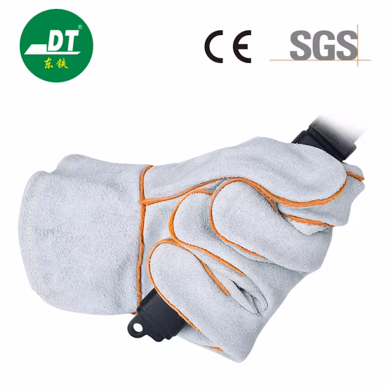 High Durable Firefighter Wear Resistant Cow Leather Fireproof Safety Work Gloves
