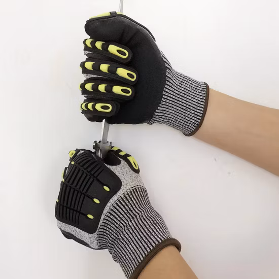 Wear Resistant Leather Touch Screen Multi-Purpose Impact Mechanic Safety Working Gloves Garden Driving Shock Proof