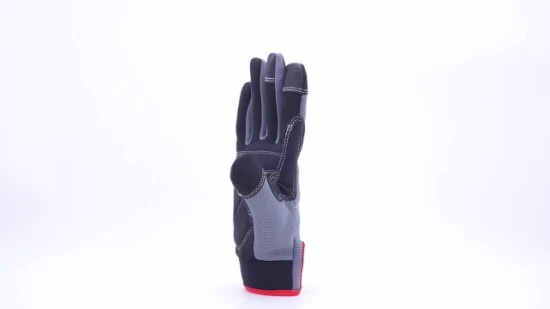 CE En388 Microfiber Foam Padded Palm Touch Screen Custom Mechanic Construction Protection Hand Safety Work Gloves