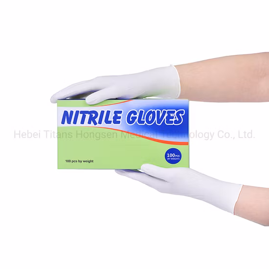 Titanfine Low Price Anti-Static White Household Nitrile Disposable Exam Gloves