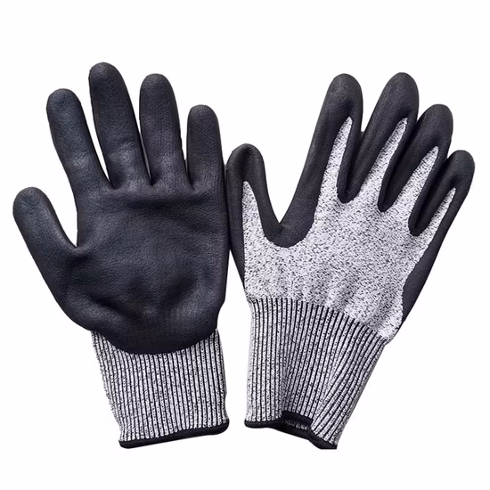Test Reported Foam Nitrile Coated En 388 4342 Cut Resistant Maxiflex Safety Work Gloves